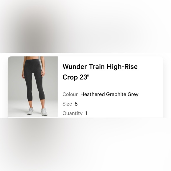 Lululemon Wunder Train Crop - Picture 1 of 3